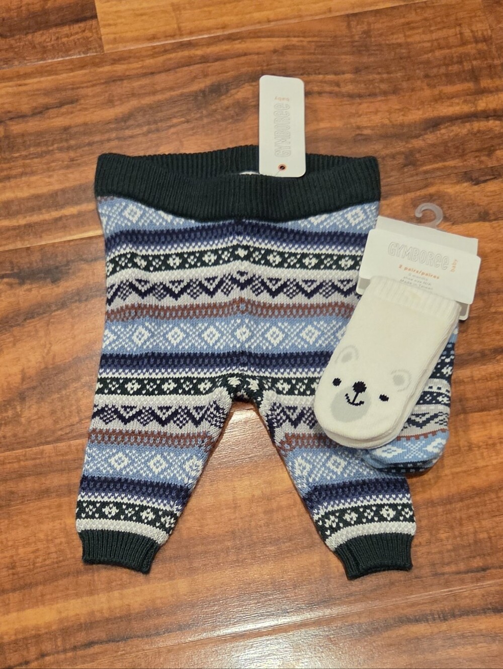 Gymboree NWT Newborn Fair Isle Sweater Pants and Socks (2)